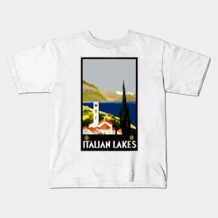 Vintage Travel - Italian Lakes Kids T-Shirt